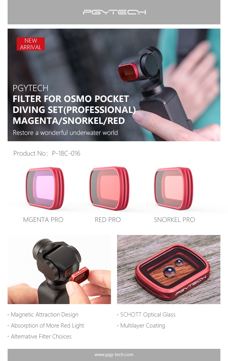  PGYTECH Dykfilterset Pro fr Osmo Pocket