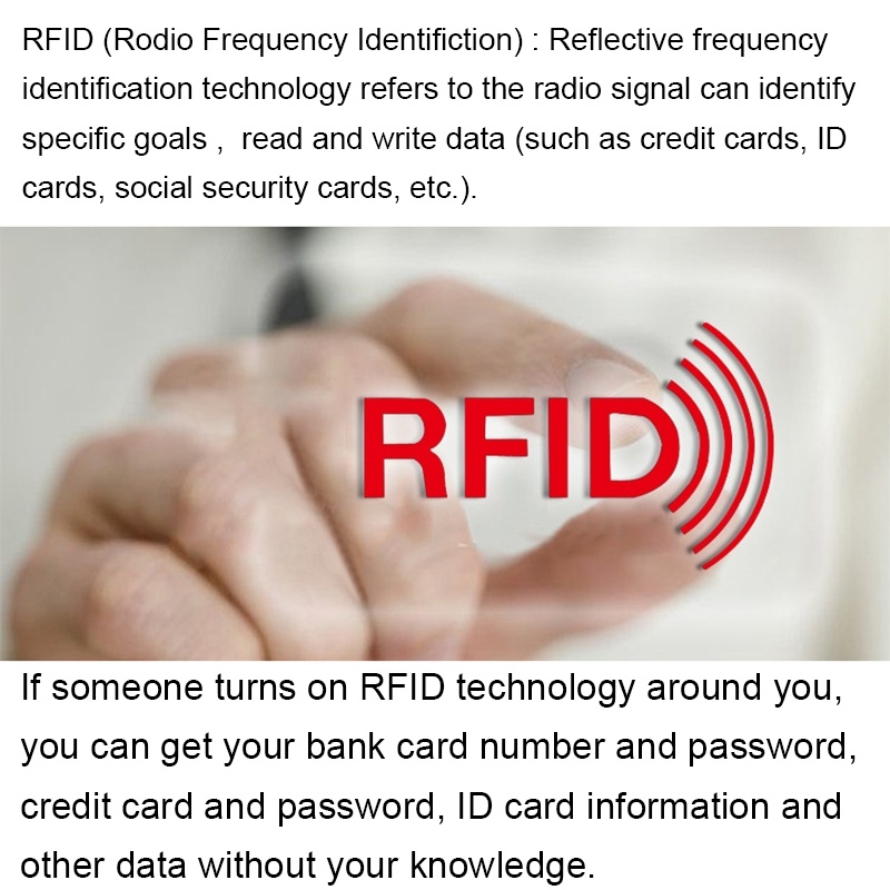  Plnbok med RFID-skydd och plats fr ID-kort/ kreditkort