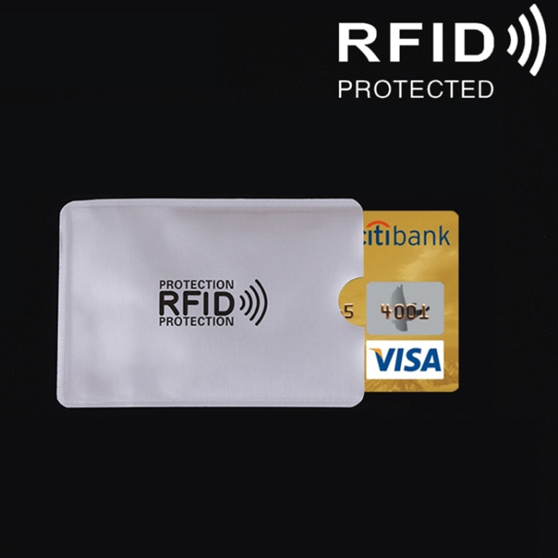 RFID Skydd - Korthållare för bank- och kreditkort i aluminium