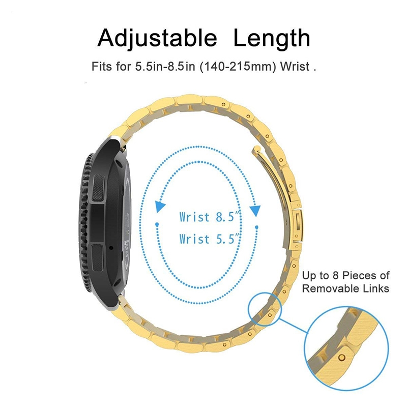 Armband 22mm för Samsung Gear S3 Roséguld kedja