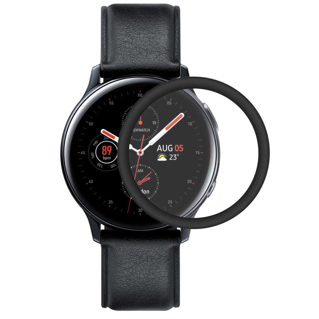 Enkay Displayskydd för Galaxy Watch Active 2 44mm - Svart ram