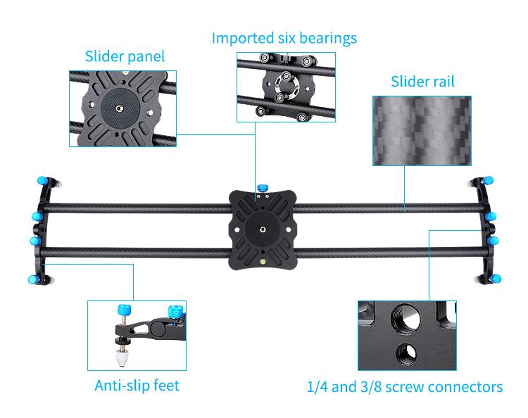 Slider av kolfiber 100cm