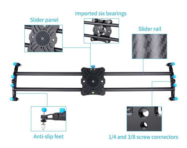  Slider av kolfiber 100cm