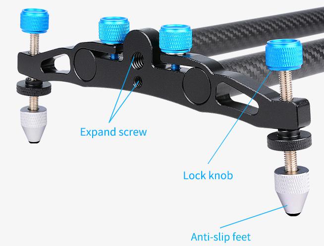 Slider av kolfiber 100cm