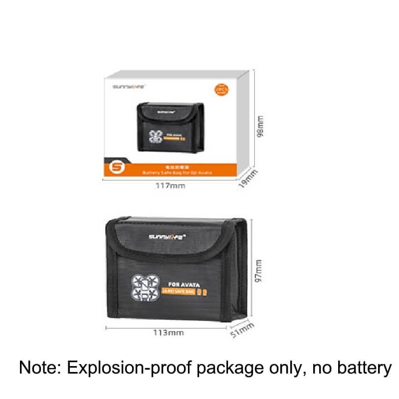  Sunnylife Säker förvaringsväska för DJI Avata Batterier