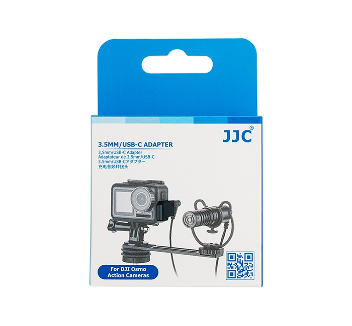  JJC Mikrofonadapter 3.5mm för DJI Osmo actionkameror med USB Typ C