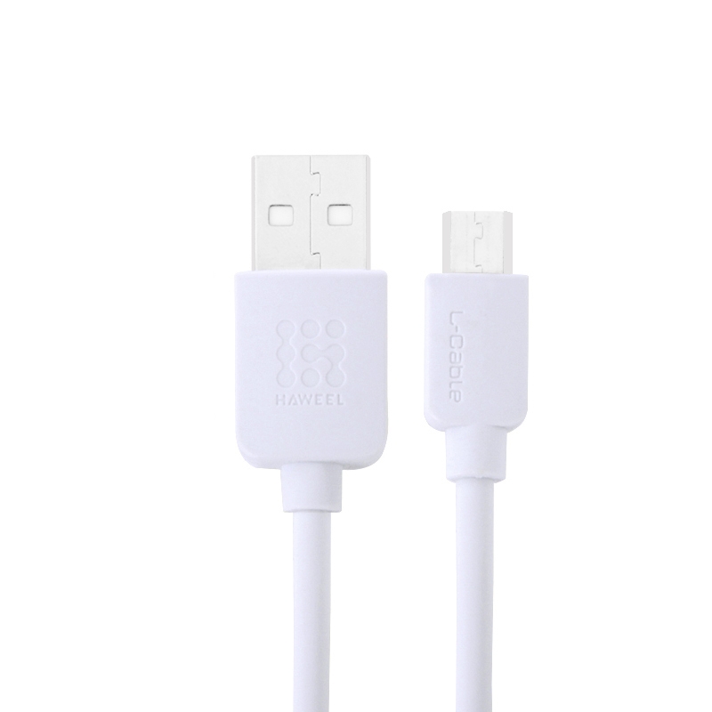  Haweel USB-kabel vit till Micro USB