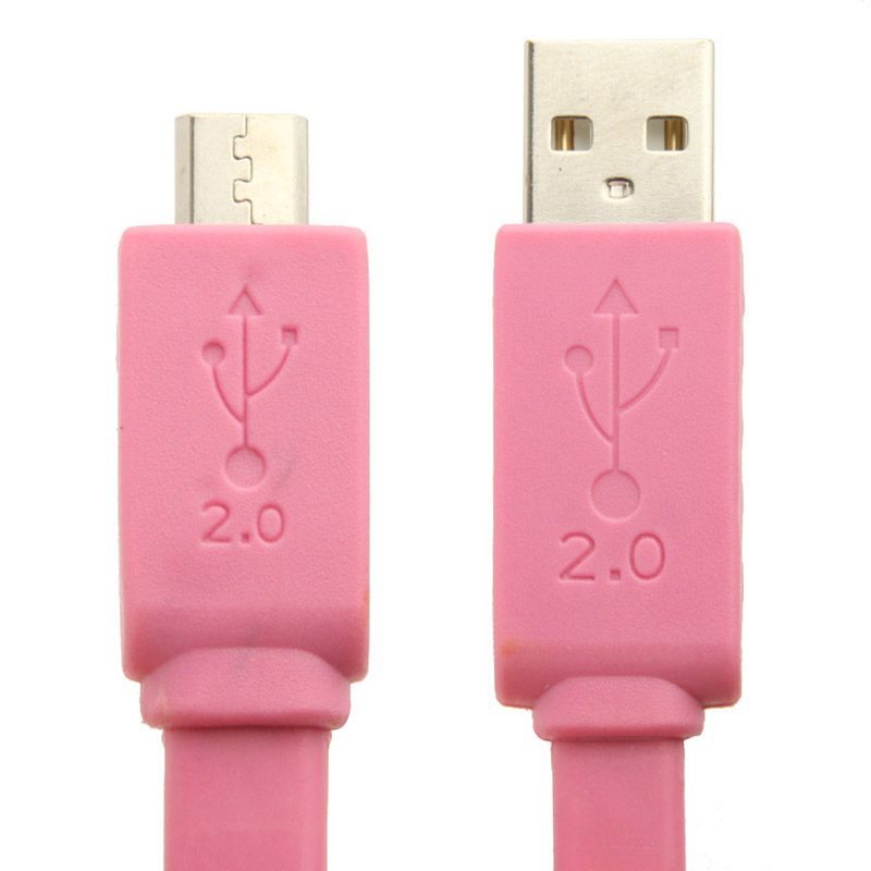  USB-kabel 2.0 till Micro USB 1.5 meter platt kabel