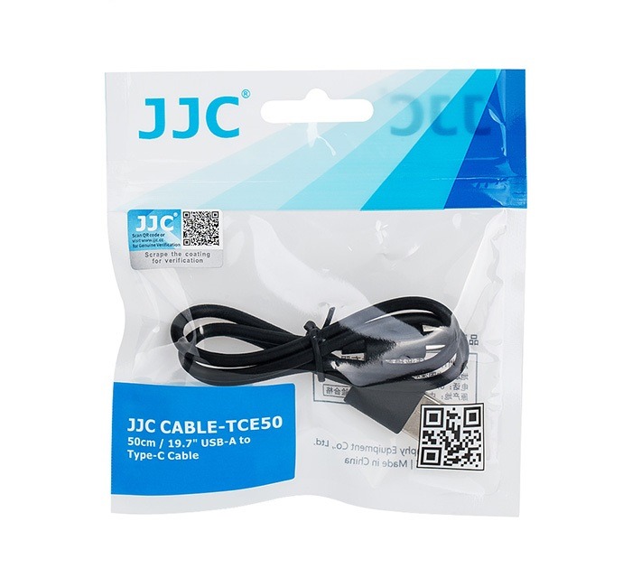  JJC USB-kabel 50cm till USB C QC 3.0