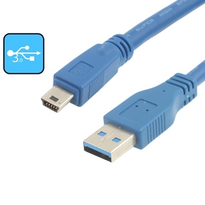 USB-kabel 3.0 till USB mini-B 1.8 meter