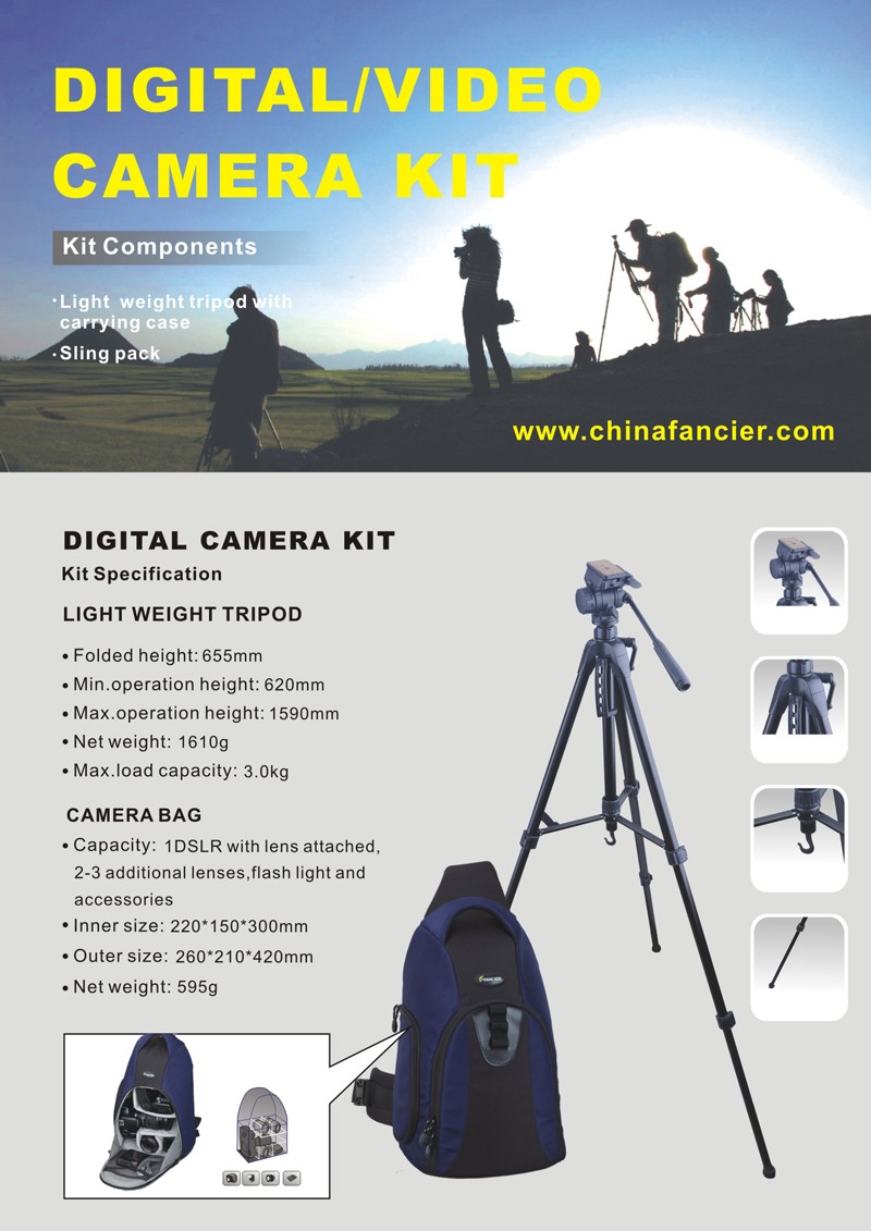  Fancier Stativ-Kit - Trebensstativ & Ryggsäck 23 Liter från Kamda – snabb leverans och trygg e-handel