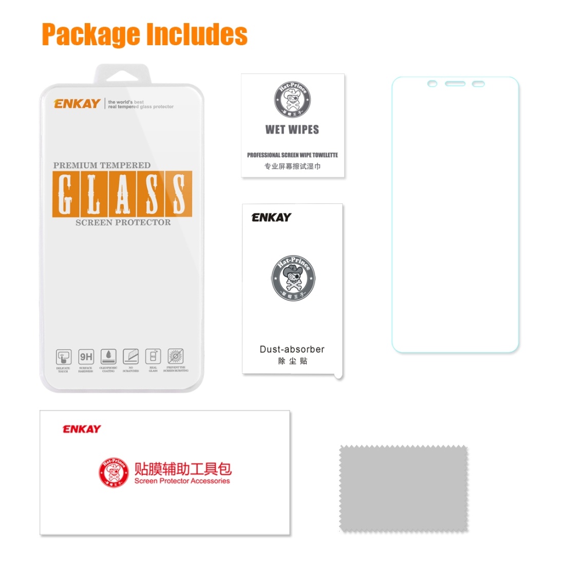 Enkay Displayskydd 2.5D för Xiaomi Redmi 7A - Av härdat glas 9H