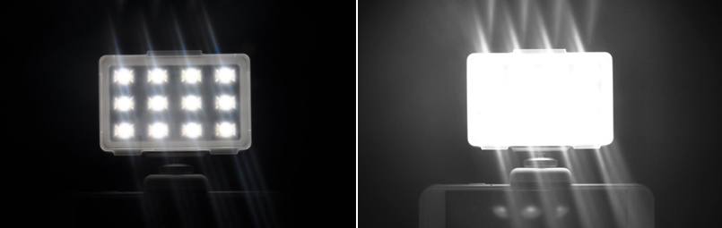 Commlite Mini videolampa 12st lysdioder - För SmartPhone & Kamera