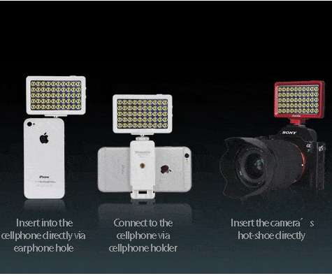 Commlite Mini videolampa 50st lysdioder - För SmartPhone & Kamera