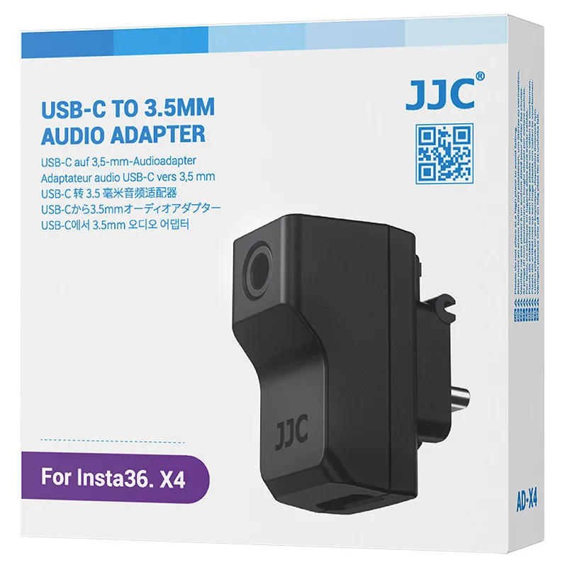  JJC AD-X4 Mikrofonadapter för Insta360 X4 från Kamda – snabb leverans och trygg e-handel