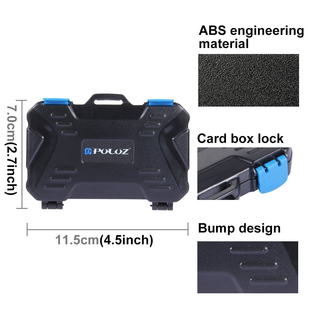Puluz Minneskortsfodral - För 4CF + 8SD + 9TF + 1SIM + 2M-SIM + 2N-SIM