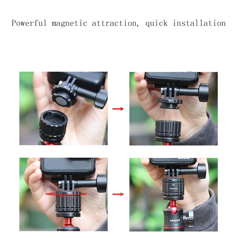 Ulanzi magnetiskt snabbkopplingssystem för actionkameror