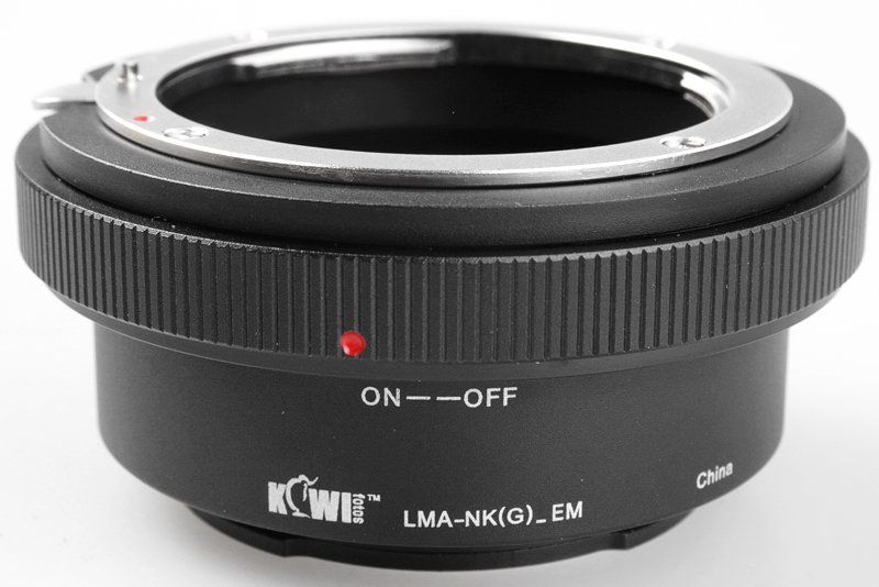 Kiwifotos Objektivadapter till Nikon G & F för Sony E kamerahus Bländarestyrning