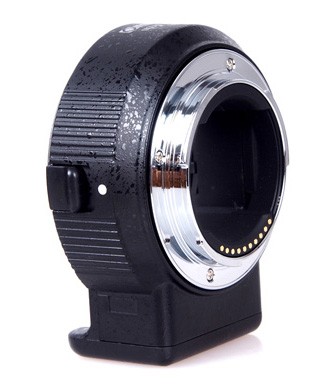 Commlite Objektivadapter med bländarstyrning till Nikon F Objektiv för Sony E