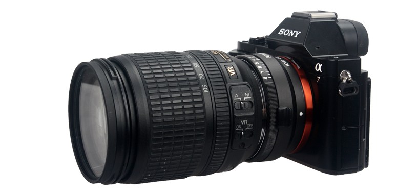 Commlite Objektivadapter till Nikon F Objektiv för Sony E Kamerahus