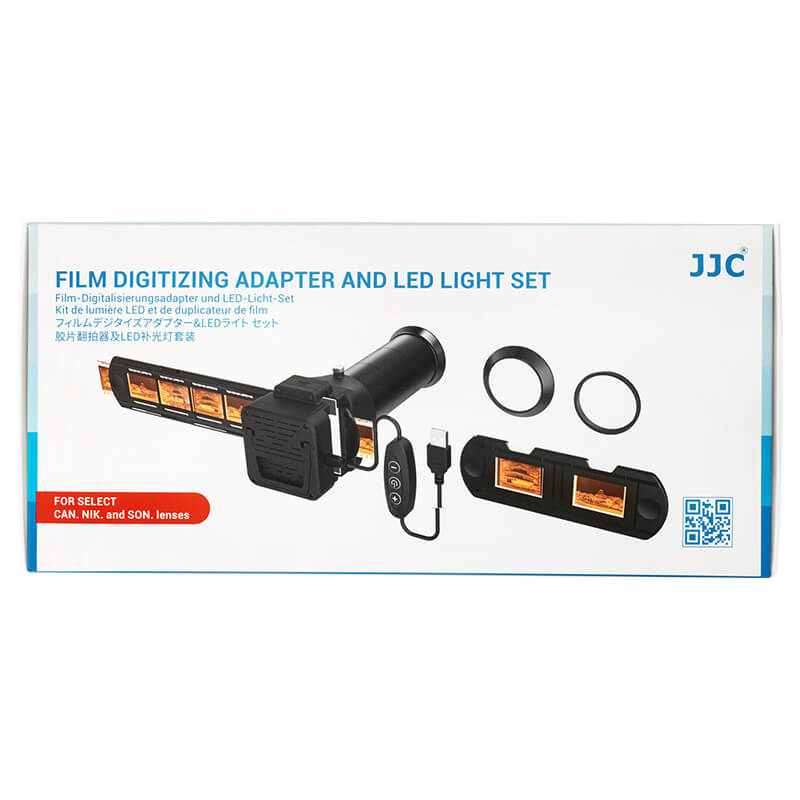  JJC Diaduplikator & Lysdiodsbelysning kit för diabilder & 135mm film