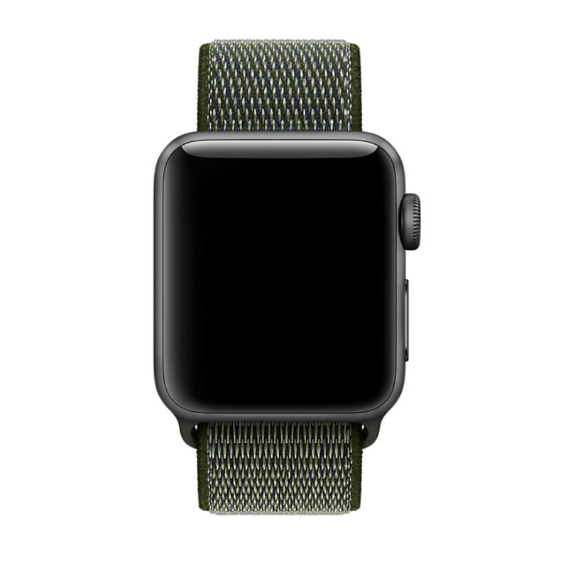  Nylonarmband Grn fr Apple Watch 38/40/41mm med kardborreband