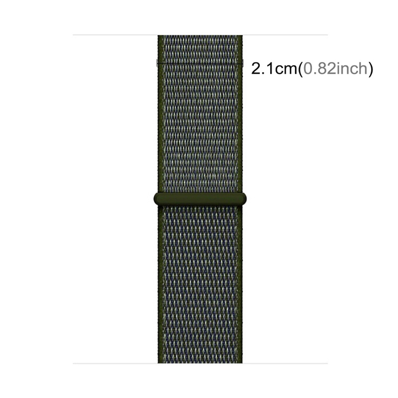  Nylonarmband Grn fr Apple Watch 38/40/41mm med kardborreband