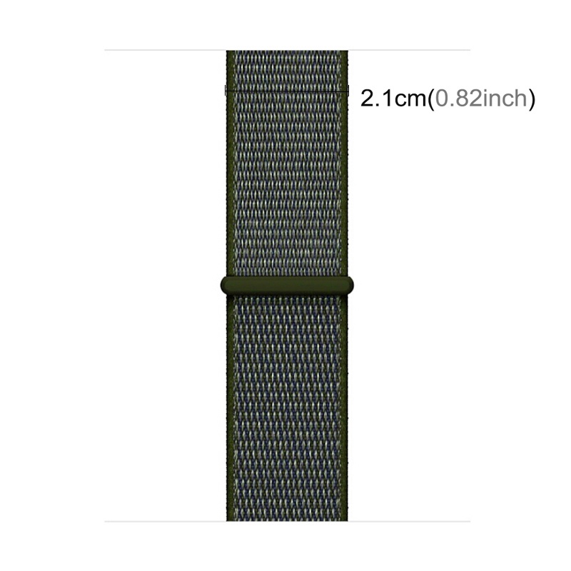 Nylonarmband Grön för Apple Watch 38/40/41mm med kardborreband