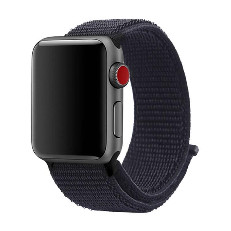  Nylonarmband Svart för Apple Watch 38/40/41mm med kardborreband från Kamda – snabb leverans och trygg e-handel