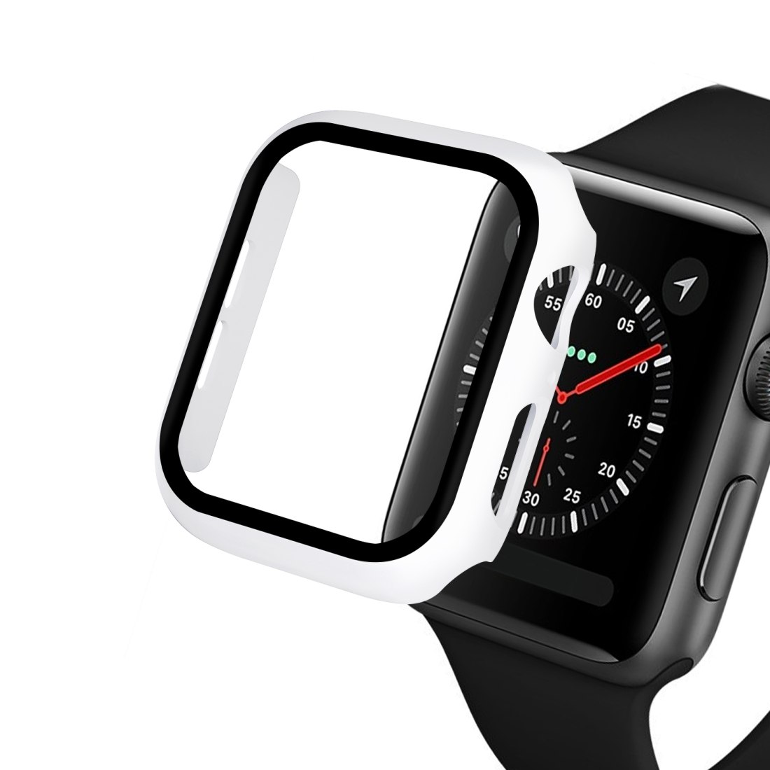 Enkay Displayskydd med Ram för Apple Watch serie 5 / 4 40mm - Av härdat glas