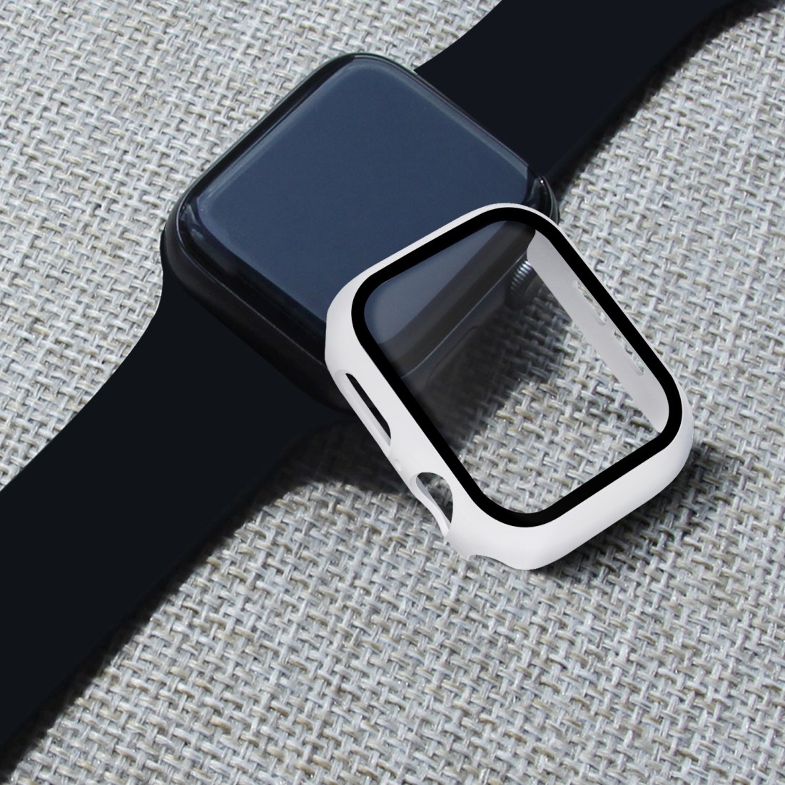 Enkay Displayskydd med Ram för Apple Watch serie 5 / 4 40mm - Av härdat glas