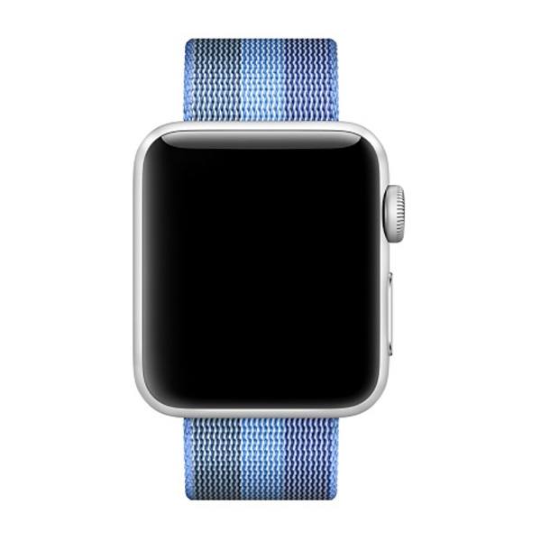  Armband fr Apple Watch 38/40/41mm randig Bl vvd nylon