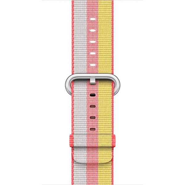  Armband fr Apple Watch 38/40/41mm randig Rd & Gul vvd nylon