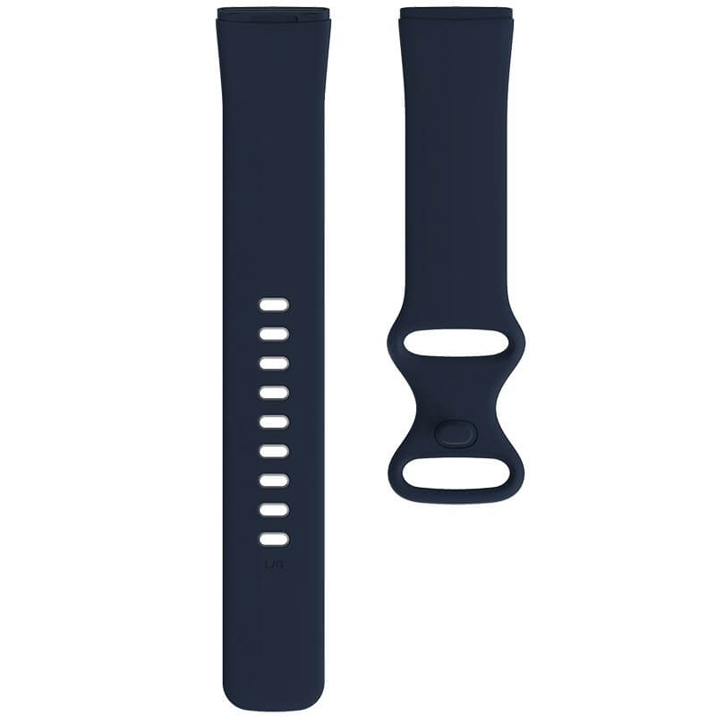Silikonarmband Navyblå för Fitbit Versa 3/ Sense 115-160mm