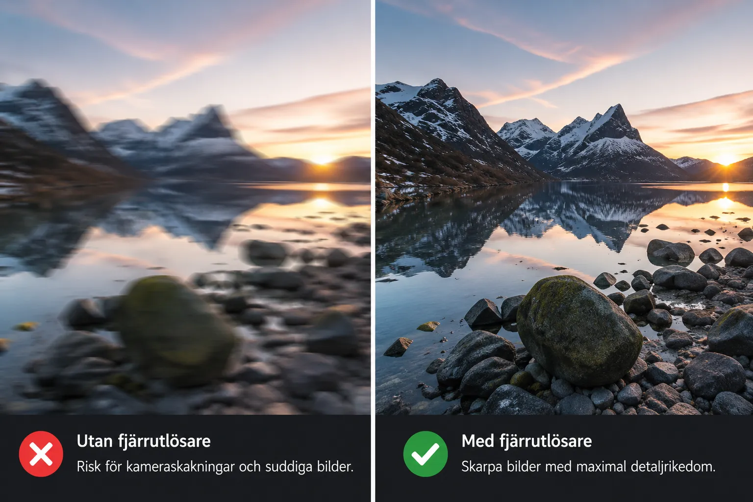 Fjärrutlösare med och utan
