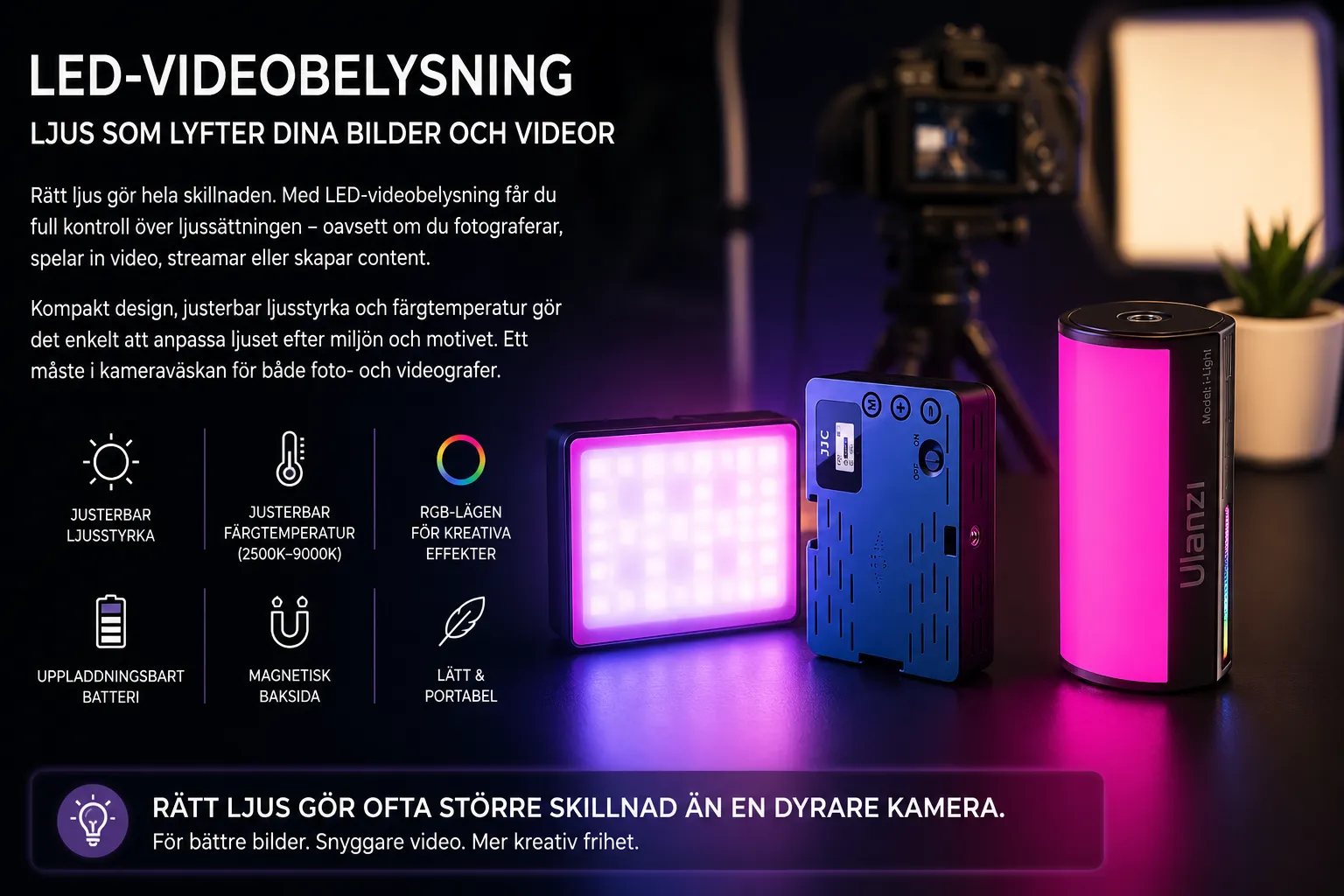 LED-videobelysning