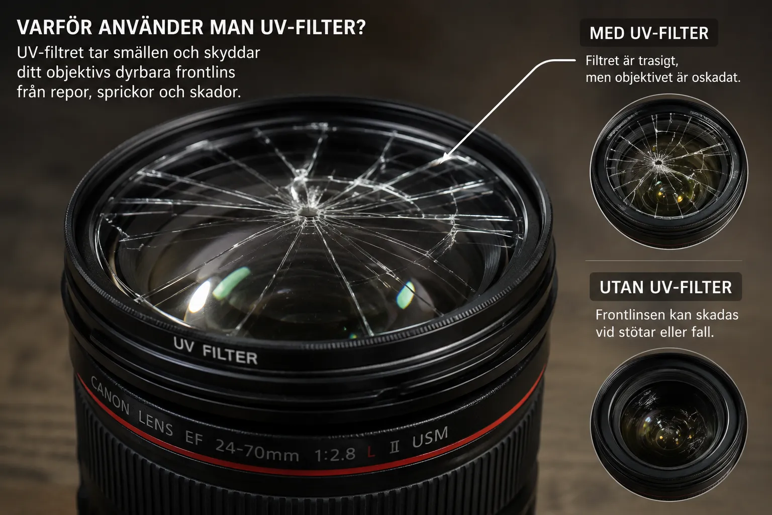 UV-filter skyddar objektivet