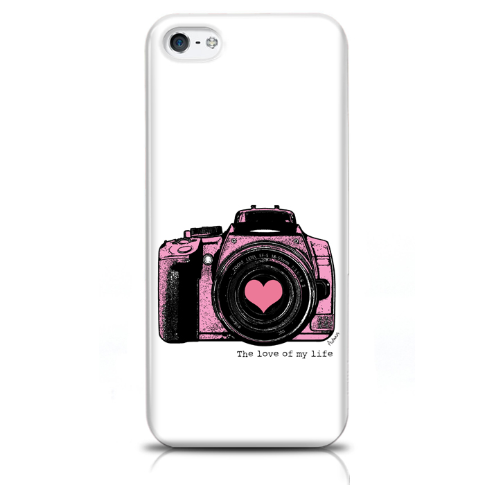  Skal fr iPhone 5/5S - Kamera love rosa