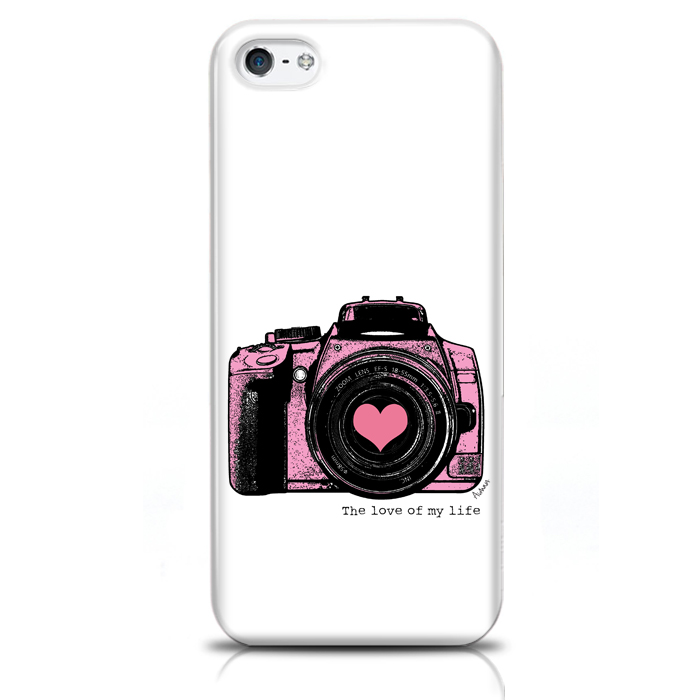  Skal för iPhone 5/5S - Kamera love rosa