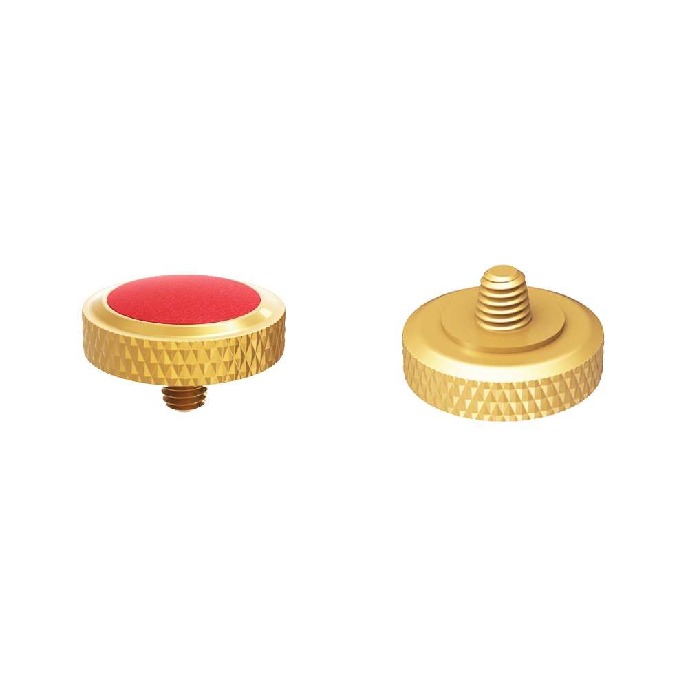 JJC Deluxe avtrycksknapp - Guld & Röd