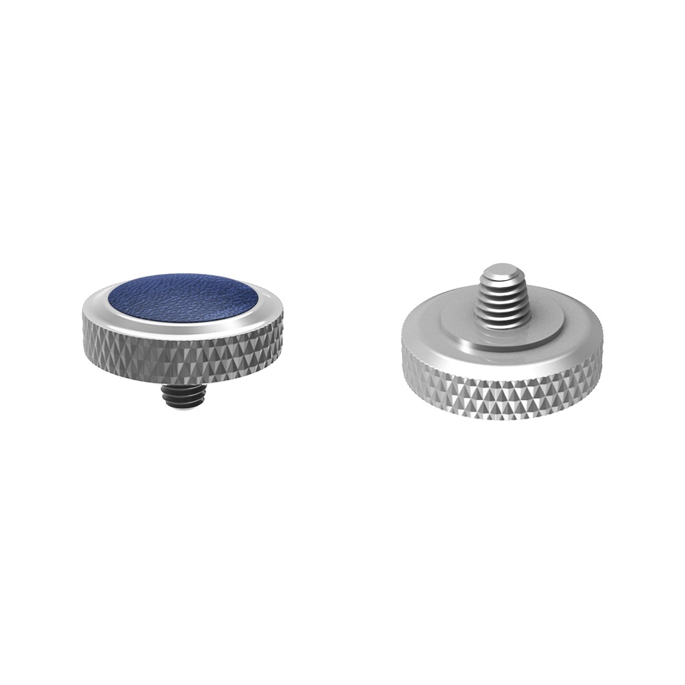 JJC Deluxe avtrycksknapp - Silver & Blå