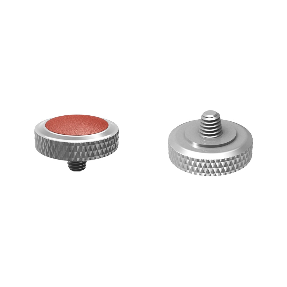 JJC Deluxe avtrycksknapp - Silver & Brun