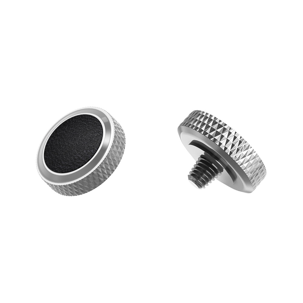 JJC Deluxe avtrycksknapp - Silver & Svart