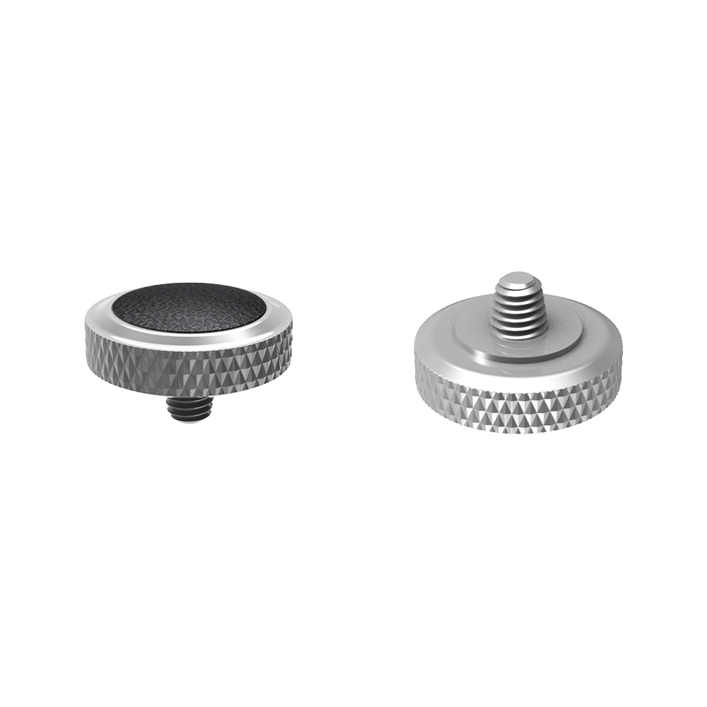 JJC Deluxe avtrycksknapp - Silver & Svart