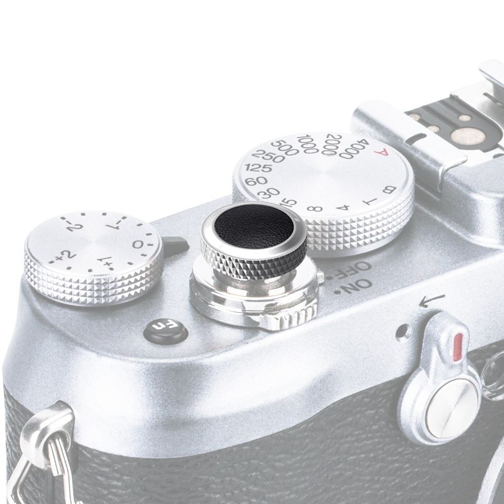 JJC Deluxe avtrycksknapp - Silver & Svart