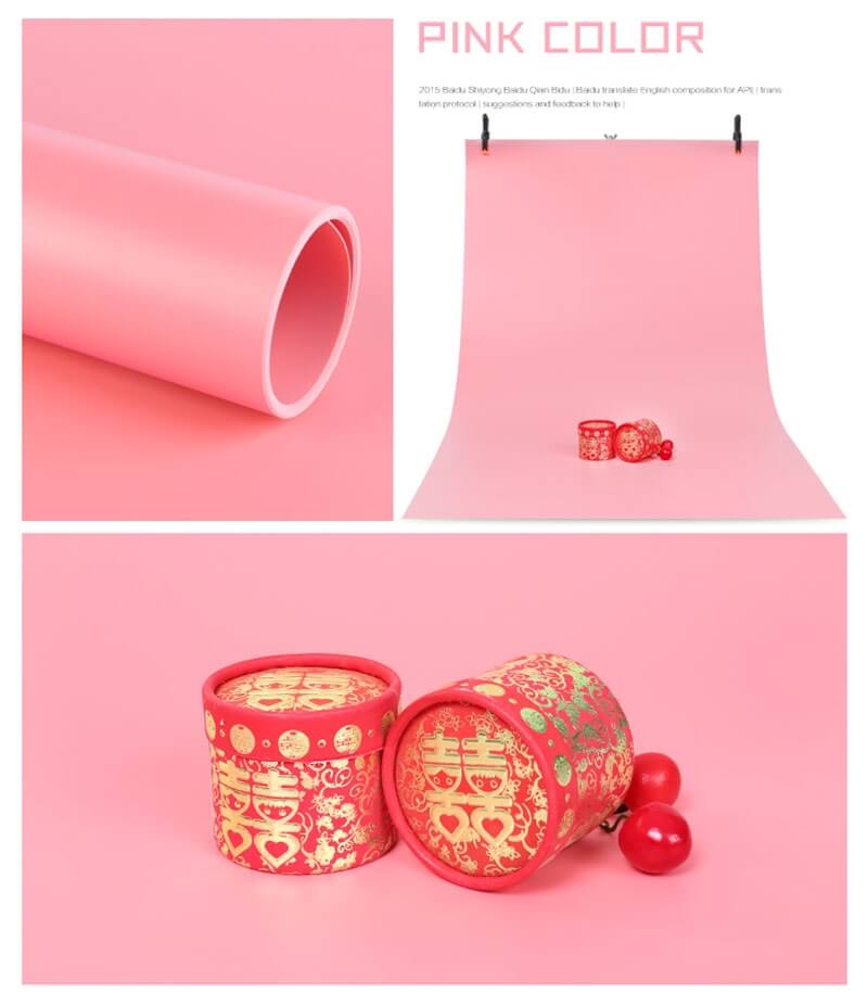  Pappersbakgrunder 3st PVC 140x70cm röd, rosa, blå