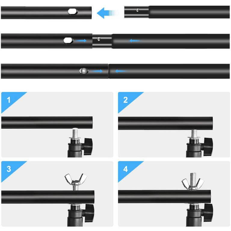  Puluz Bakgrundsstativset 2x3 meter fr fotostudion