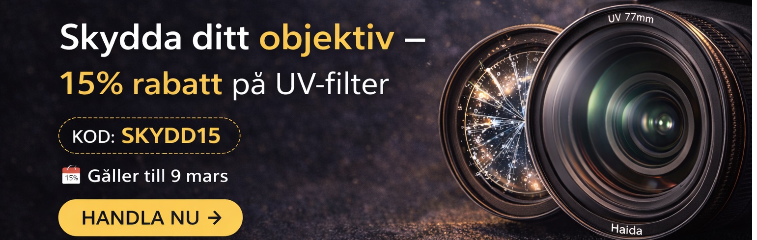UV-filter &ndash; 15% rabatt med kod SKYDD15