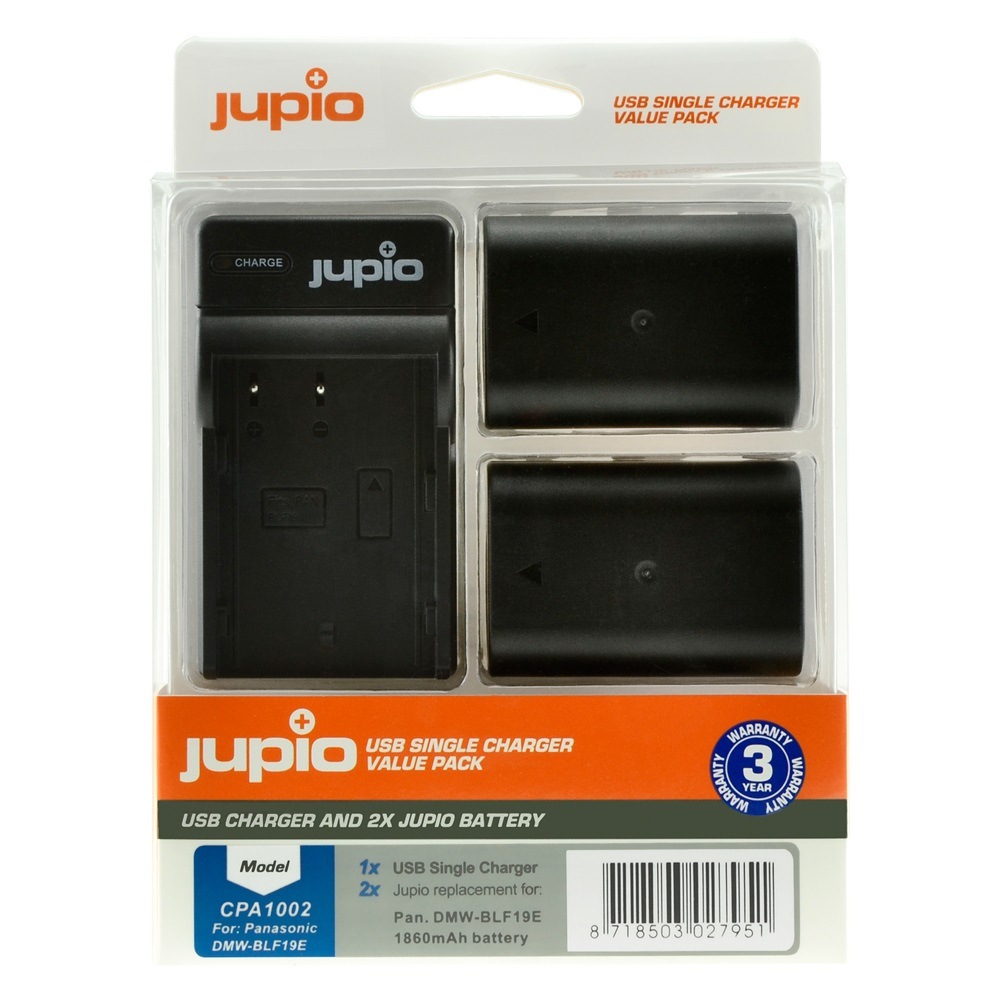 Jupio Batteripaket 1860mAh ersätter DMW-BLF19E