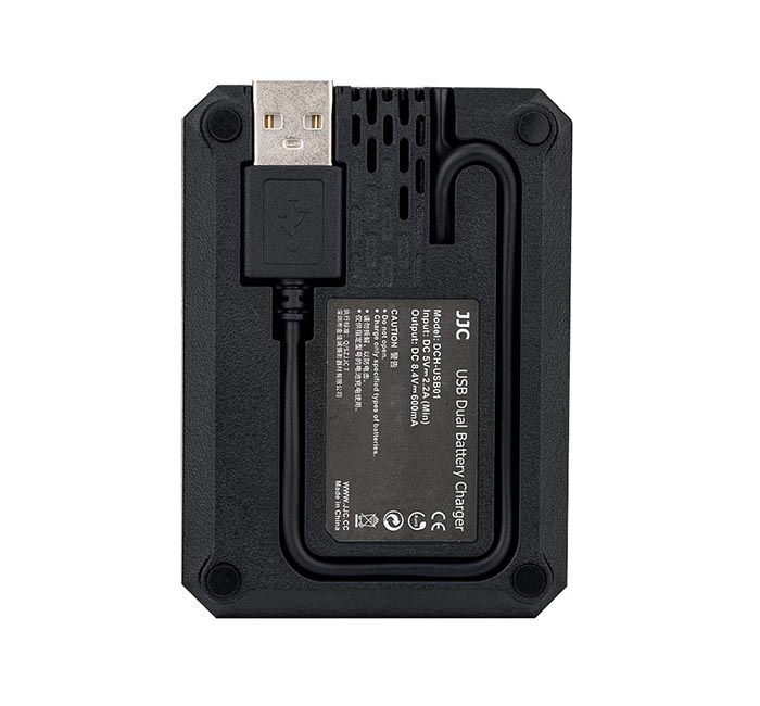  JJC USB-driven dubbel batteriladdare fr Canon LP-E17